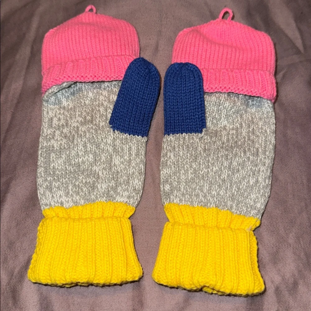🖤HANNA ANDERSSON 2013 CONVERTIBLE COLORBLOCK MITTENS SIZE M🖤